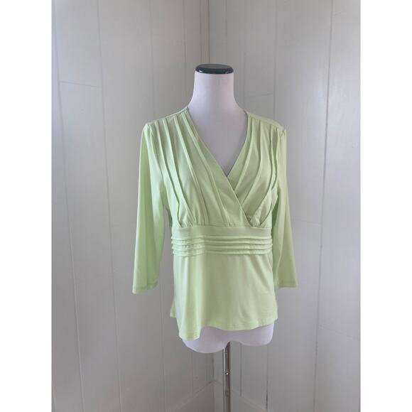 Cato Light Green Stretch Pullover Top, Size L - Picture 1 of 7